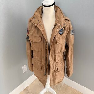 Express Tan Jacket with Black Patch